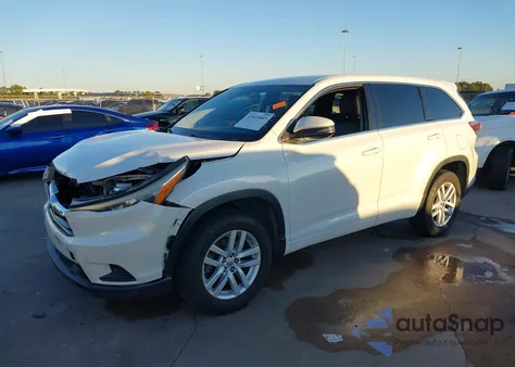 2014 Toyota Highlander Le из США, поврежденный, VIN 5TDZARFH6ES008050